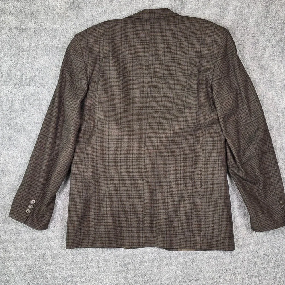 Vintage Givenchy Monsieur Blazer Men 40R Wool Plaid Check Luxury Designer Jacket